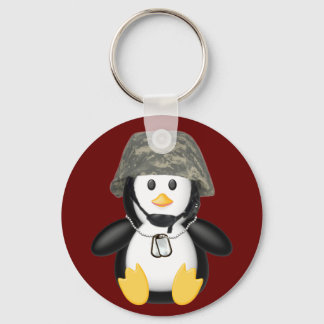 Helmeted Penguin Key Ring