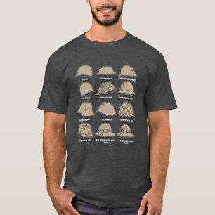 Helmets of the World War 2 T-Shirt