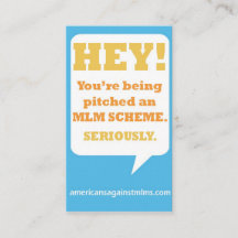 Help a stranger get out of an MLM pitch!