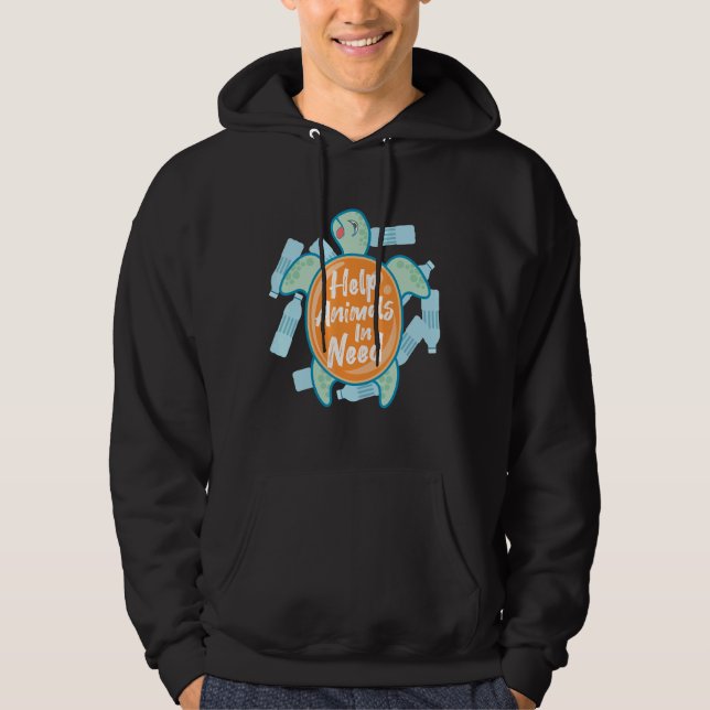 Help Animals Save Turtles Ocean Animal Rescue Hoodie (Front)