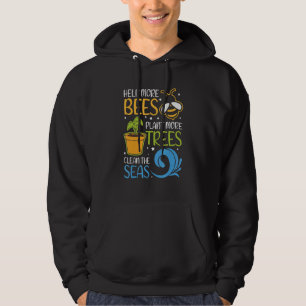 Help Bees Plant Trees Save Our Climate Change Eart Hoodie