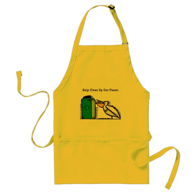 "Help Clean Up Our Planet" Standard Apron (Front)