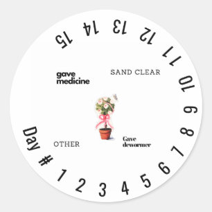 help count the days for meds classic round sticker