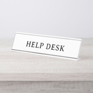 HELP DESK Professional Modern Desk Name Plate