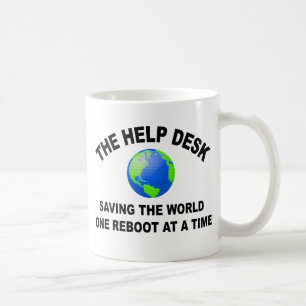 Help Desk Saving the World One Reboot at a Time Coffee Mug