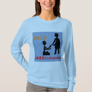 Help ;ess Fortunate on Blue T-shirt for Female