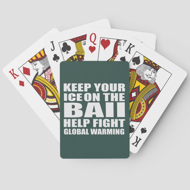 Help fight Global warming Playing Cards (Back)