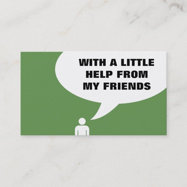 help from my friends comic bubble referral (Front)