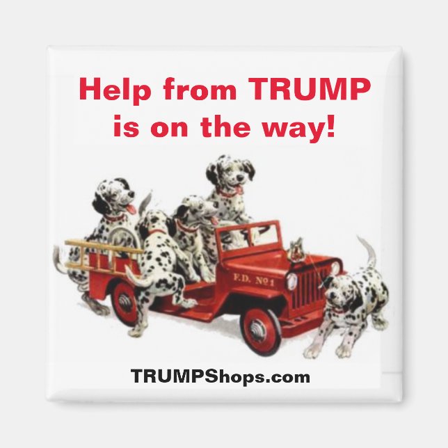Help from TRUMP is on the way! magnet (Front)