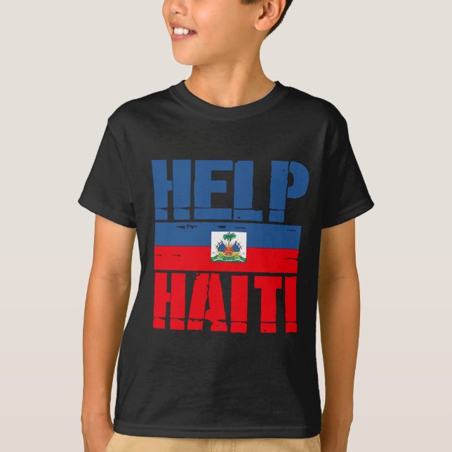 HELP HAITI FLAG T-Shirt (Front)