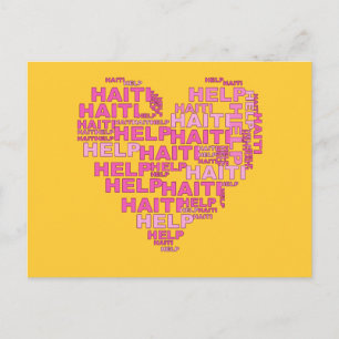 Help Haiti T shirt and Apparel Postcard