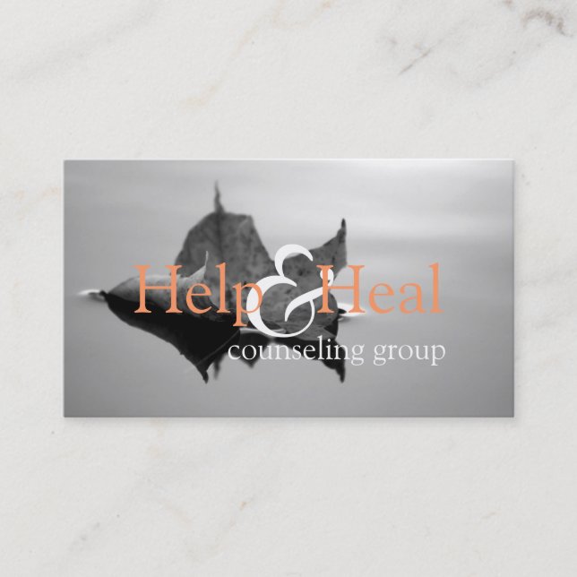 Help Heal Counseling Life Coach Therapy Therapist Business Card (Front)