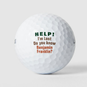 Help I Lost   Funny personalised customisable Name Golf Balls