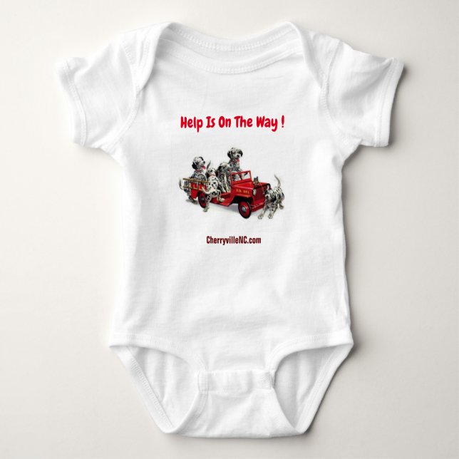 Help Is On The Way ! Baby Bodysuit (Front)