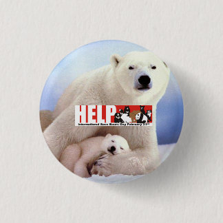 help ISBD Polar Bears 3 Cm Round Badge