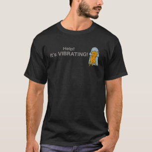 Help It s Vibrating Shocked Ghost Purring Cat T-Shirt