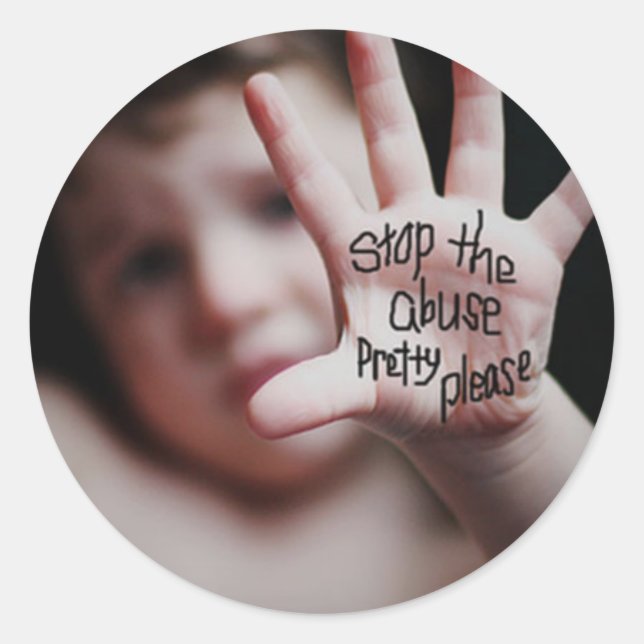 help me classic round sticker (Front)
