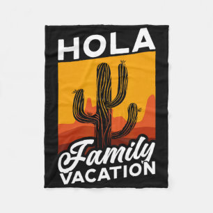 Help Me I'm On A Family Vacation Mexico Relatives Fleece Blanket