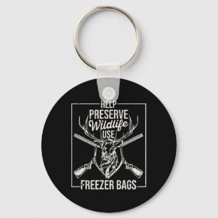 Help Preserve Wildlife Use Freezer Bygs Funny Deer Key Ring