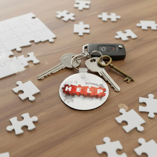 Help Puzzle Pieces Keychain
