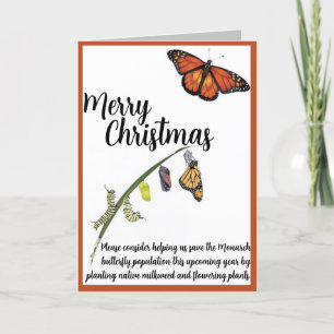Help Save the Monarch butterfly Thank You Card