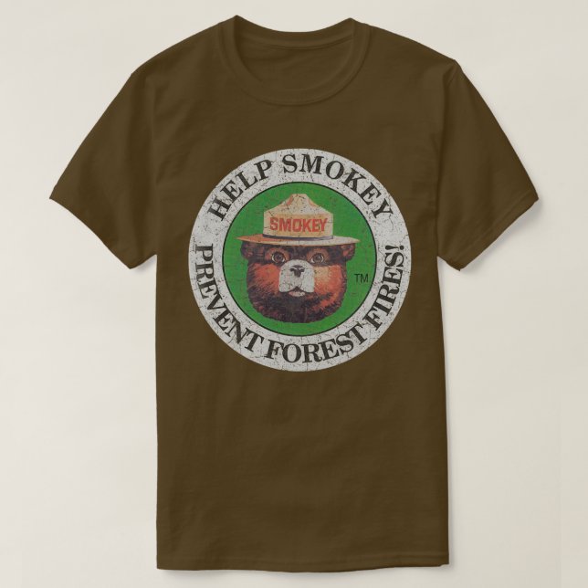 Help Smokey Prevent Forest Fires T-Shirt (Design Front)