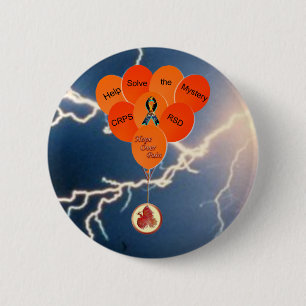 Help Solve the Mystery CRPS RSD Hope Over Pain Bal 6 Cm Round Badge