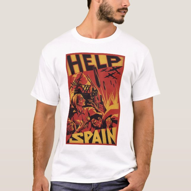 Help Spain (1937)_Propaganda Poster T-Shirt (Front)