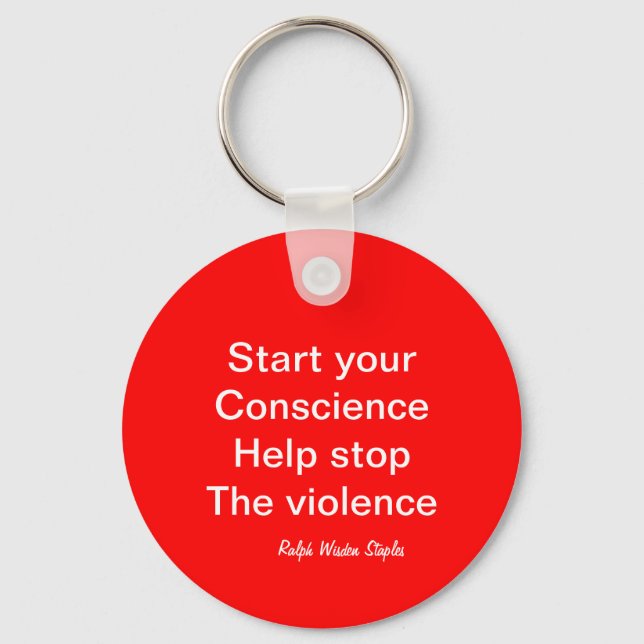 Help stop the violence key ring (Front)