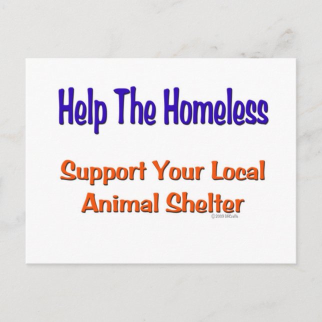 Help The Homeless Postcard (Front)