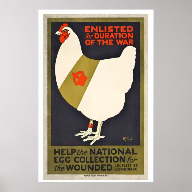 Help the National Egg Collection for the Wounded Poster (Front)