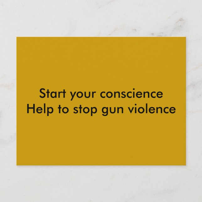 Help to stop gun violence postcard (Front)