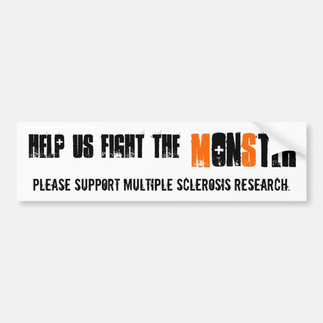 Help us fight the Monster - MS Sticker (Front)