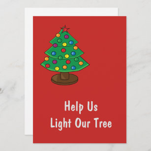 Help Us Light Our Christmas Tree Invitation