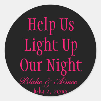 Help Us Light Up Our Night Classic Round Sticker