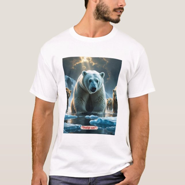 Help Us – Polar Bears on Thin Ice T-Shirt (Front)