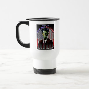 Help Us Zombie Reagan! two-sided Travel Mug