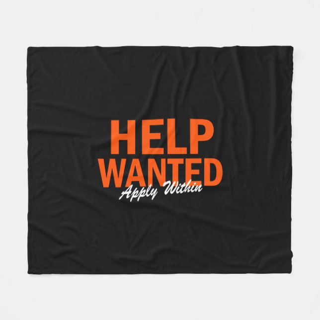 Help Wanted Apply Within Fleece Blanket (Front (Horizontal))