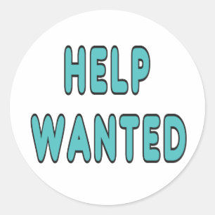 Help Wanted Classic Round Sticker