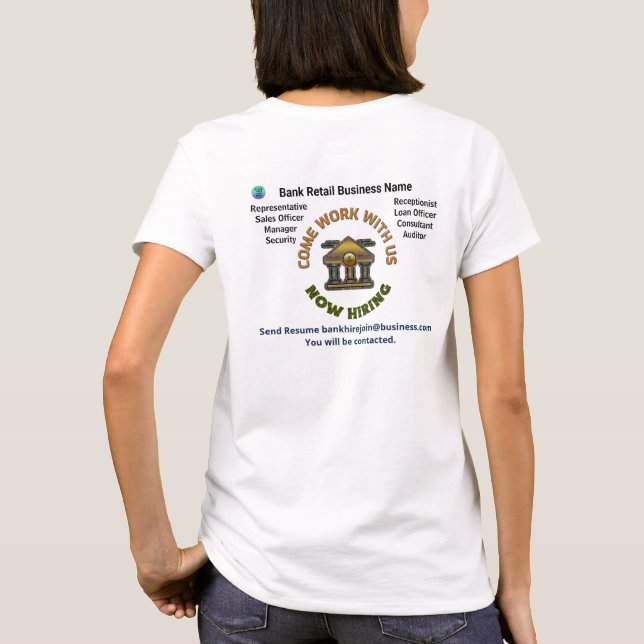 Help Wanted Hiring Custom Promotional T-Shirt (Back)