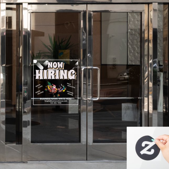 Help Wanted Hiring Now Business Christmas  Custom  (Office Door)