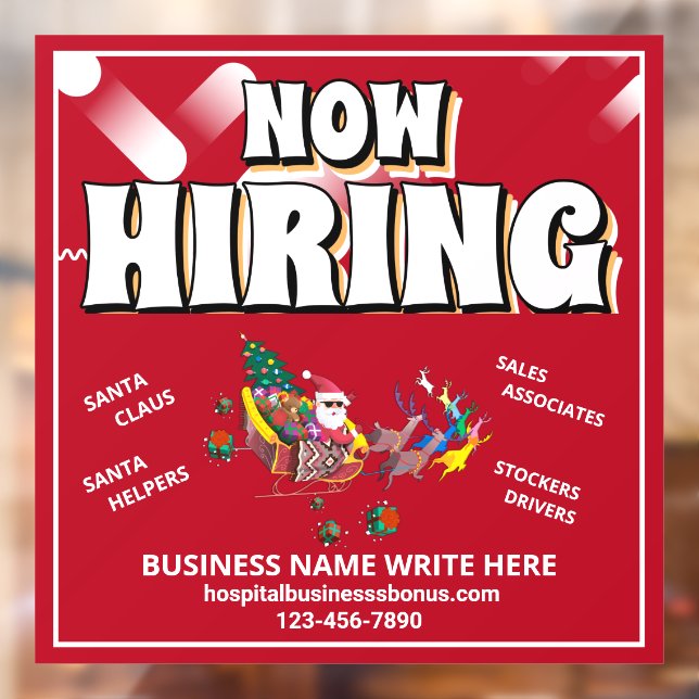 Help Wanted Hiring Now Christmas Holidays Custom   (Sheet 2)