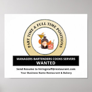 Help Wanted Jobs Hiring Personalise Poster