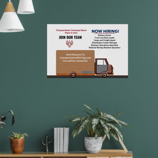 Help Wanted Now Hiring Jobs Personalize  Poster (Living Room 1)
