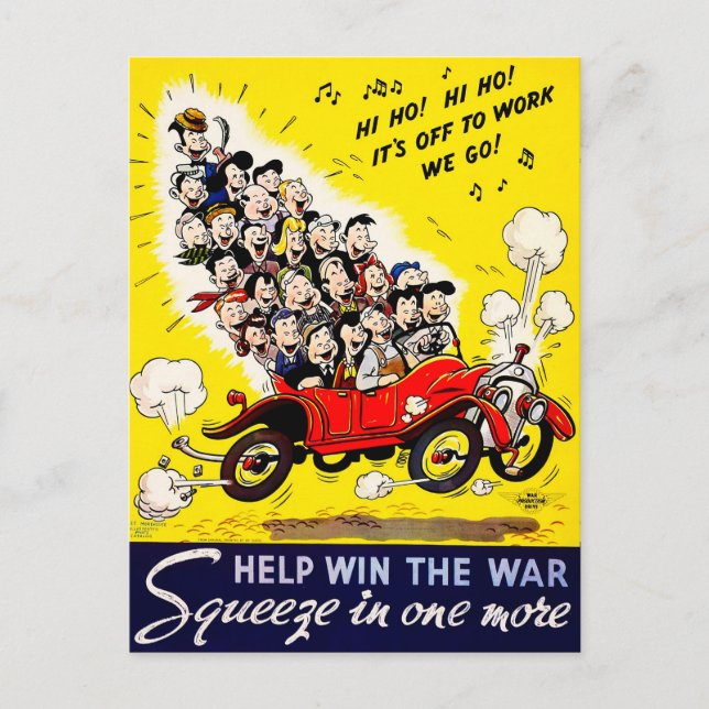 Help Win the War - Carpool Postcard (Front)