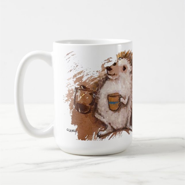 Helpful Hedgehog Coffee Mug (Left)
