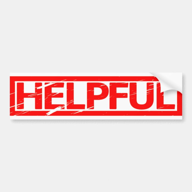 Helpful Stamp Bumper Sticker (Front)