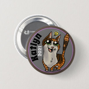 Helpful Study Cat Custom 6 Cm Round Badge