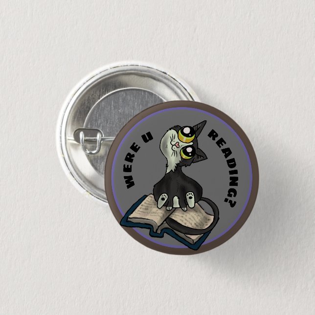 Helpful Study Cat Custom Button (Front & Back)