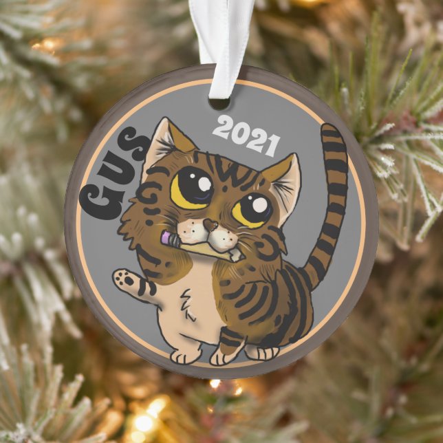 Helpful Study Cat Custom   Ornament (Tree)